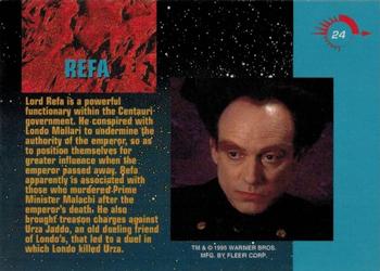 1995 Fleer Ultra Babylon 5 #24 Refa Back