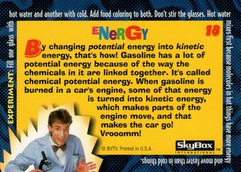 1995 SkyBox Bill Nye, The Science Guy #18 How does gas make a car go? Back