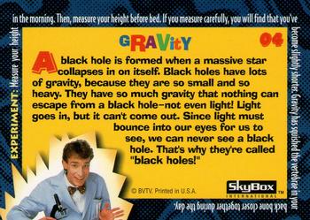 1995 SkyBox Bill Nye, The Science Guy #4 What is a black hole? Back