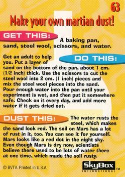 1995 SkyBox Bill Nye, The Science Guy #63 Make your own martian dust! Back