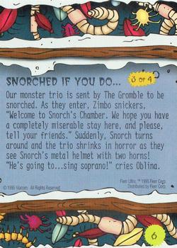 1995 Fleer AAAHH!! Real Monsters #6 Snorched If You Do... Back