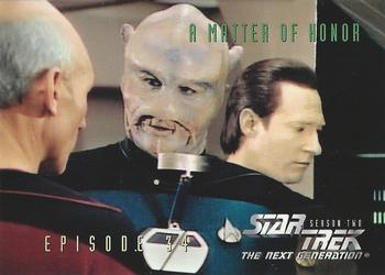 1995 SkyBox Star Trek: The Next Generation Season 2 #159 A Matter of Honor Front