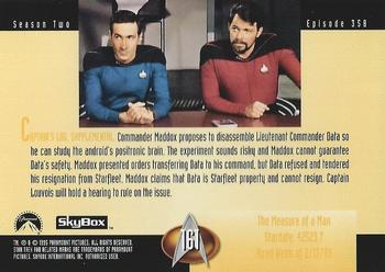 1995 SkyBox Star Trek: The Next Generation Season 2 #161 The Measure of a Man Back