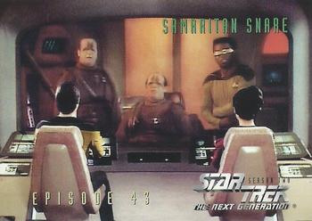 1995 SkyBox Star Trek: The Next Generation Season 2 #185 Samaritan Snare Front