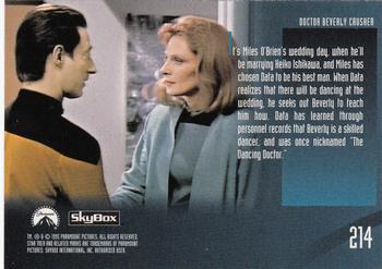 1995 SkyBox Star Trek: The Next Generation Season 3 #214 Doctor Beverly Crusher Back