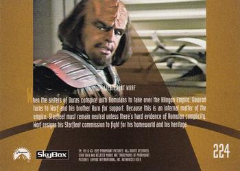 1995 SkyBox Star Trek: The Next Generation Season 3 #224 Lieutenant Worf Back