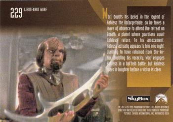 1995 SkyBox Star Trek: The Next Generation Season 3 #229 Lieutenant Worf Back
