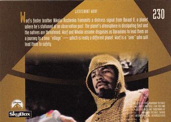 1995 SkyBox Star Trek: The Next Generation Season 3 #230 Lieutenant Worf Back
