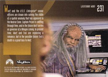 1995 SkyBox Star Trek: The Next Generation Season 3 #231 Lieutenant Worf Back
