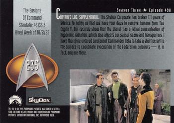 1995 SkyBox Star Trek: The Next Generation Season 3 #235 The Ensigns of Command Back