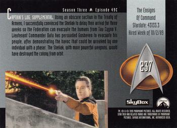 1995 SkyBox Star Trek: The Next Generation Season 3 #237 The Ensigns of Command Back