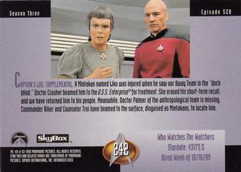 1995 SkyBox Star Trek: The Next Generation Season 3 #242 Who Watches the Watchers Back