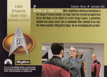 1995 SkyBox Star Trek: The Next Generation Season 3 #271 A Matter of Perspective Back