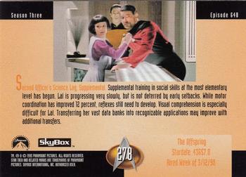 1995 SkyBox Star Trek: The Next Generation Season 3 #278 The Offspring Back