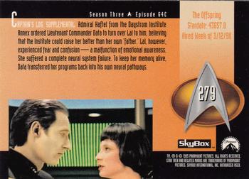 1995 SkyBox Star Trek: The Next Generation Season 3 #279 The Offspring Back