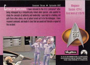 1995 SkyBox Star Trek: The Next Generation Season 3 #285 Allegiance Back