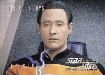 1995 SkyBox Star Trek: The Next Generation Season 3 #295 The Most Toys Front