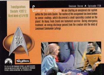 1995 SkyBox Star Trek: The Next Generation Season 3 #304 Transfigurations Back