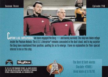 1995 SkyBox Star Trek: The Next Generation Season 3 #308 The Best of Both Worlds Back