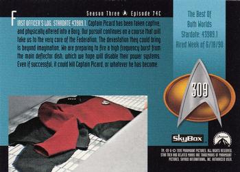 1995 SkyBox Star Trek: The Next Generation Season 3 #309 The Best of Both Worlds Back