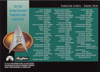 1995 SkyBox Star Trek: The Next Generation Season 3 #312 Production Credits - Season Three Back