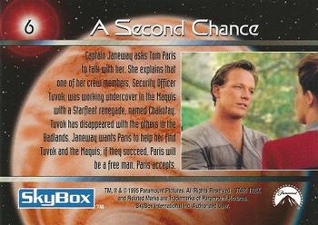 1995 SkyBox Star Trek: Voyager Season One Series One #6 A Second Chance Back
