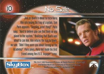 1995 SkyBox Star Trek: Voyager Season One Series One #10 No Sale Back