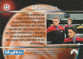1995 SkyBox Star Trek: Voyager Season One Series One #13 Departures Back