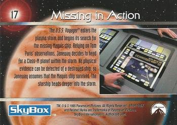 1995 SkyBox Star Trek: Voyager Season One Series One #17 Missing in Action Back