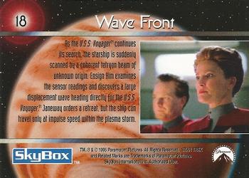 1995 SkyBox Star Trek: Voyager Season One Series One #18 Wave Front Back