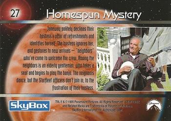 1995 SkyBox Star Trek: Voyager Season One Series One #27 Homespun Mystery Back