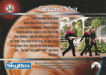 1995 SkyBox Star Trek: Voyager Season One Series One #34 Second Visit Back