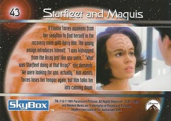 1995 SkyBox Star Trek: Voyager Season One Series One #43 Starfleet and Maquis Back