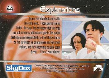 1995 SkyBox Star Trek: Voyager Season One Series One #44 Explanations Back
