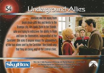 1995 SkyBox Star Trek: Voyager Season One Series One #54 Underground Allies Back