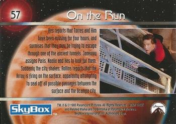 1995 SkyBox Star Trek: Voyager Season One Series One #57 On the Run Back