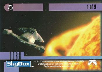 1995 SkyBox Star Trek: Voyager Season One Series One #73 Mural Card 1 of 9 Back