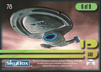 1995 SkyBox Star Trek: Voyager Season One Series One #78 Mural Card 6 of 9 Back