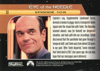 1995 SkyBox Star Trek: Voyager Season One Series Two #30 Eye of the Needle Back