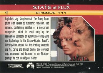 1995 SkyBox Star Trek: Voyager Season One Series Two #41 State of Flux Back
