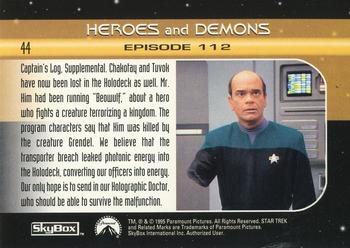 1995 SkyBox Star Trek: Voyager Season One Series Two #44 Heroes and Demons Back