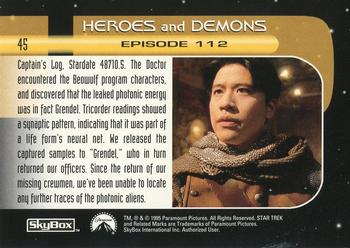 1995 SkyBox Star Trek: Voyager Season One Series Two #45 Heroes and Demons Back
