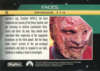 1995 SkyBox Star Trek: Voyager Season One Series Two #49 Faces Back