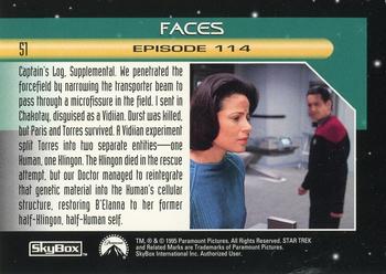 1995 SkyBox Star Trek: Voyager Season One Series Two #51 Faces Back