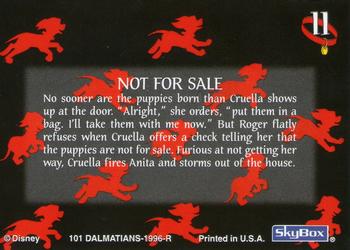 1996 SkyBox 101 Dalmatians #11 Not for Sale Back