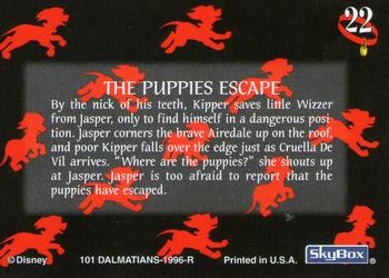1996 SkyBox 101 Dalmatians #22 The Puppies Escape Back