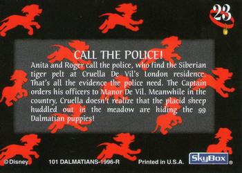 1996 SkyBox 101 Dalmatians #23 Call the Police! Back