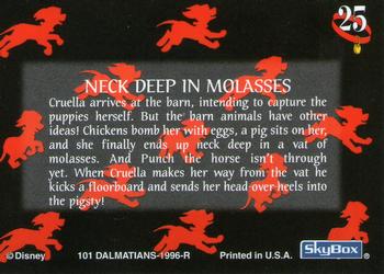 1996 SkyBox 101 Dalmatians #25 Neck Deep in Molasses Back