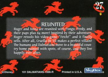 1996 SkyBox 101 Dalmatians #27 Reunited Back
