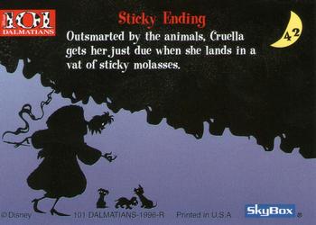 1996 SkyBox 101 Dalmatians #42 Sticky Ending Back